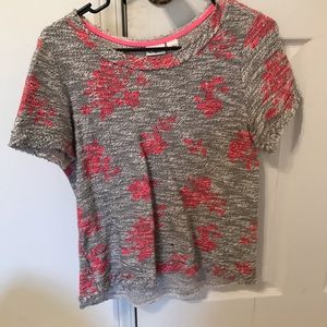 Gray and Pink Cato sweater tee